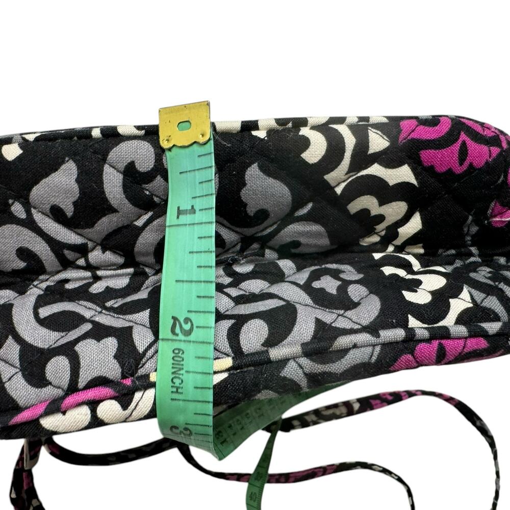 VERA BRADLEY Mini Frame Crossbody Bag in Canterberry Pink Black Gray Clasp - Picture 8 of 10